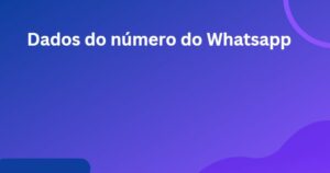 Dados do número do Whatsapp