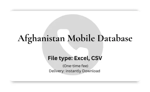 Afghanistan mobile database