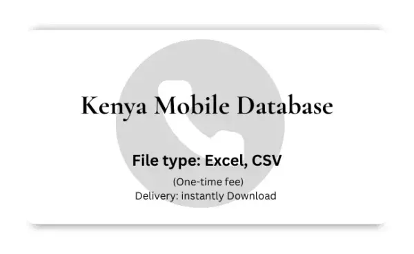 Kenya mobile database