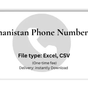 Afghanistan phone number list