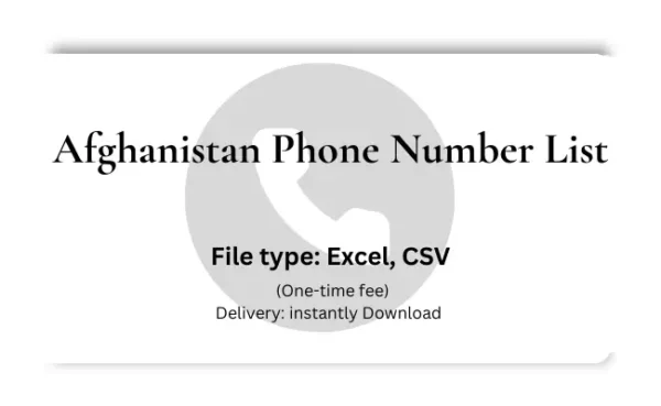 Afghanistan phone number list