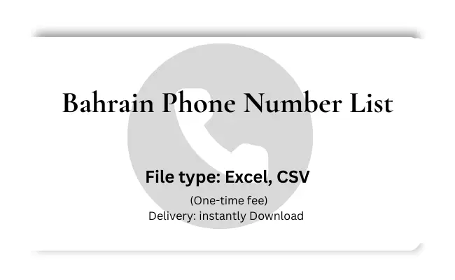 Bahrain phone number list