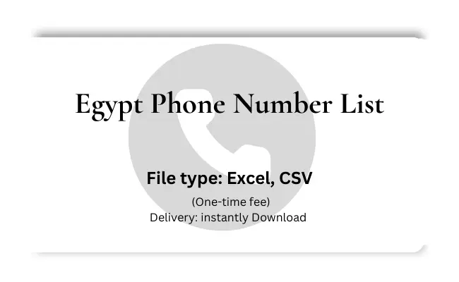 Egypt phone number list