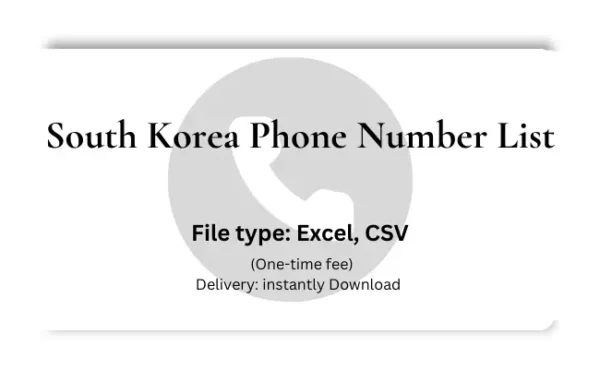 South korea phone number list